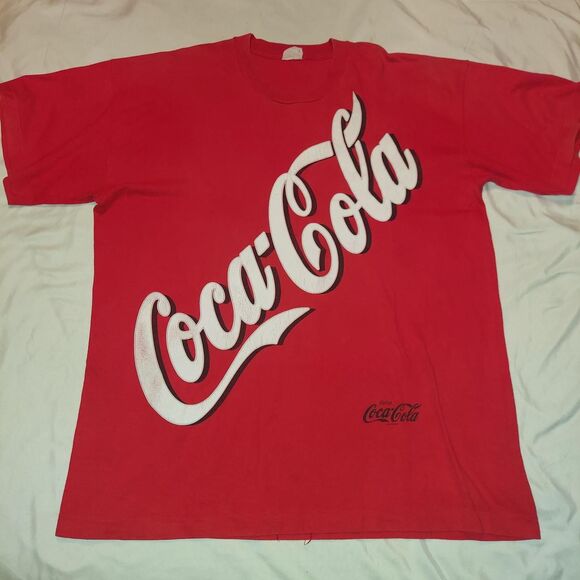 Screen-stars Vintage 90s Coca Cola Red T-shirt - Picture 1 of 3